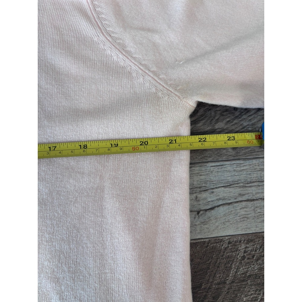 Vintage Sarah‎ Bentley Pink Sweater Large Pearl Trim Collar 80s 90s Cottagecore - Picture 3 of 5